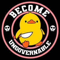 Become Ungovernable Funny Duck Knife Funny Duck Meme Quote  Sustainable Bucket Hat