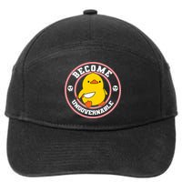 Become Ungovernable Funny Duck Knife Funny Duck Meme Quote  7-Panel Snapback Hat
