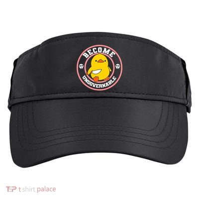Become Ungovernable Funny Duck Knife Funny Duck Meme Quote  Adult Drive Performance Visor