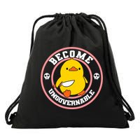 Become Ungovernable Funny Duck Knife Funny Duck Meme Quote  Drawstring Bag