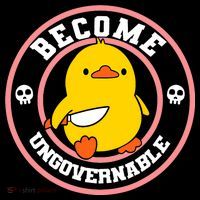 Become Ungovernable Funny Duck Knife Funny Duck Meme Quote  Cooling Performance Long Sleeve Crew