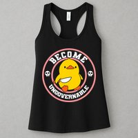 Become Ungovernable Funny Duck Knife Funny Duck Meme Quote  Womens Tank Top