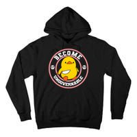 Become Ungovernable Funny Duck Knife Funny Duck Meme Quote  Tall Hoodie