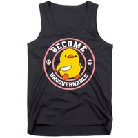 Become Ungovernable Funny Duck Knife Funny Duck Meme Quote  Tank Top