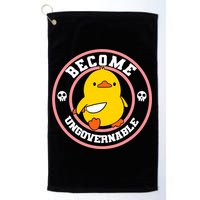 Become Ungovernable Funny Duck Knife Funny Duck Meme Quote  Golf Towel