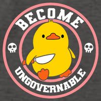 Become Ungovernable Funny Duck Knife Funny Duck Meme Quote  Vector Backpack