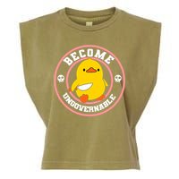 Become Ungovernable Funny Duck Knife Funny Duck Meme Quote  Garment-Dyed Women's Muscle Tee