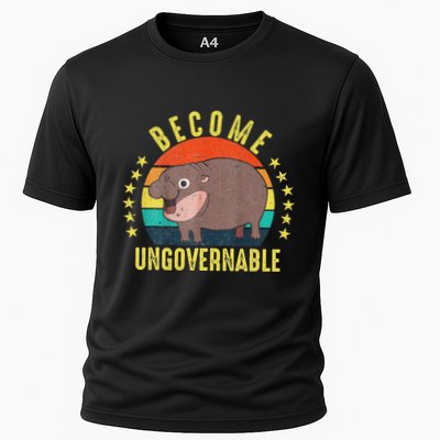 Become Ungovernable Funny Baby Hippo Moo Deng Funny Saying Performance Shirt