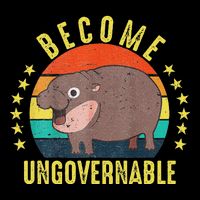 Become Ungovernable Funny Baby Hippo Moo Deng Funny Saying Impact Tech Backpack