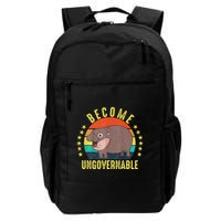Become Ungovernable Funny Baby Hippo Moo Deng Funny Saying Backpack