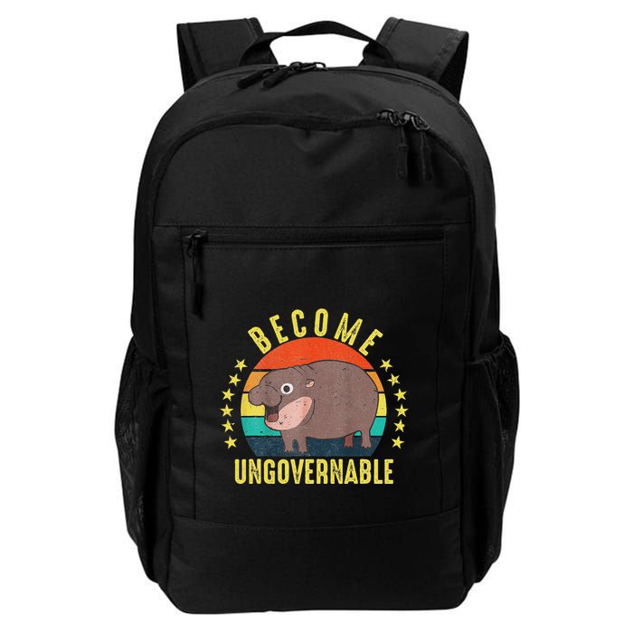 Become Ungovernable Funny Baby Hippo Moo Deng Funny Saying Backpack