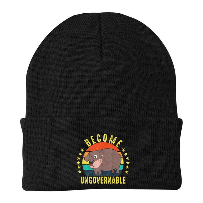 Become Ungovernable Funny Baby Hippo Moo Deng Funny Saying Beanie