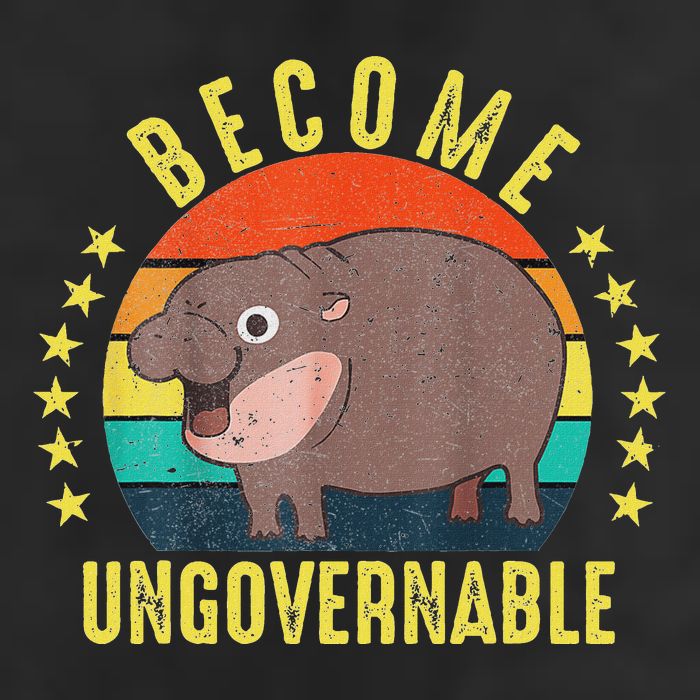 Become Ungovernable Funny Baby Hippo Moo Deng Funny Saying 25L Jumbo Tote