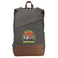 Become Ungovernable Funny Baby Hippo Moo Deng Funny Saying Cotton Canvas Backpack