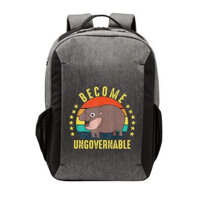 Become Ungovernable Funny Baby Hippo Moo Deng Funny Saying Vector Backpack