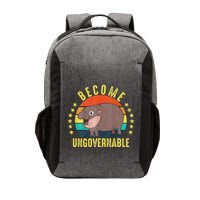 Become Ungovernable Funny Baby Hippo Moo Deng Funny Saying Vector Backpack