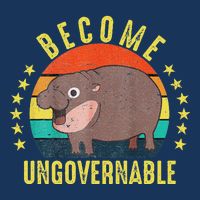 Become Ungovernable Funny Baby Hippo Moo Deng Funny Saying Infant Baby Jersey Bodysuit
