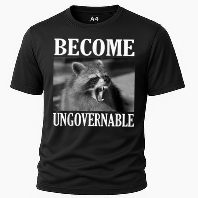 Become Ungovernable Funny Raccoon Face Meme Performance Shirt