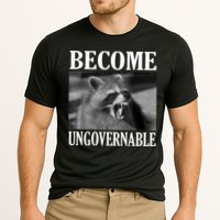 Become Ungovernable Funny Raccoon Face Meme Cooling Performance Crew T-Shirt