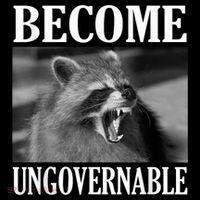 Become Ungovernable Funny Raccoon Face Meme Tall T-Shirt