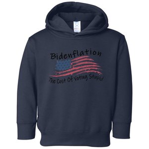 Bidenflation USA Flag The Cost Of Voting Stupid Anti Biden Premium Toddler Hoodie