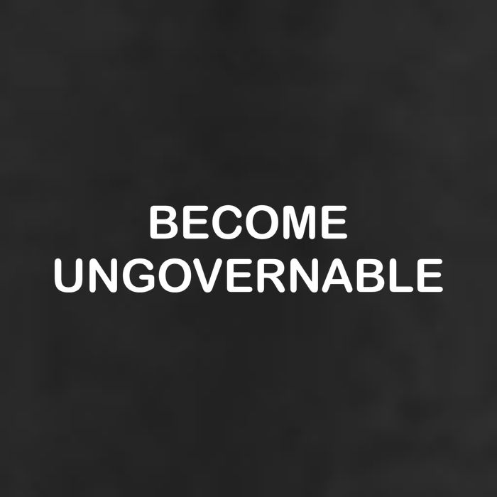 Become Ungovernable Funny Quote Adult Drive Performance Visor
