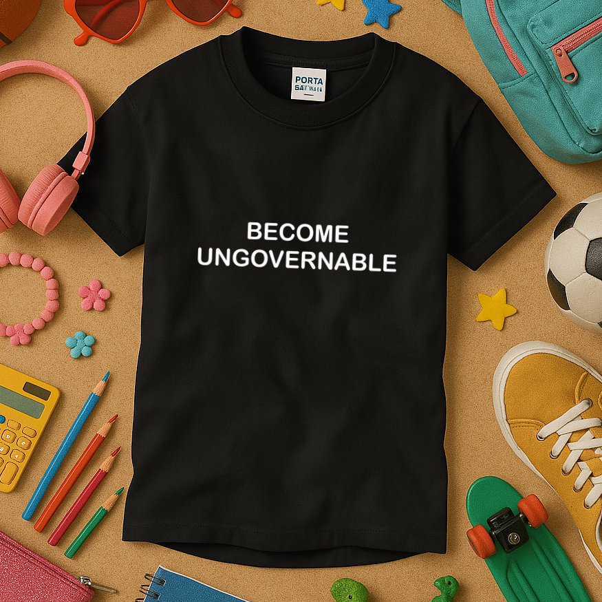 Become Ungovernable Funny Quote Kids T-Shirt