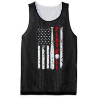 Baseball Usa Flag Ball And Bat Play Ball Softball Baseball Mesh Reversible Basketball Jersey Tank