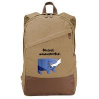 Become Ungovernable Funny Baby Hippo Moo Deng Funny Saying Cotton Canvas Backpack