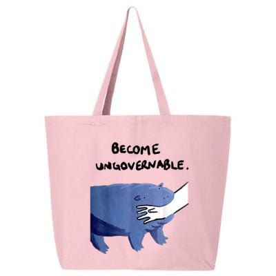Become Ungovernable Funny Baby Hippo Moo Deng Funny Saying 25L Jumbo Tote