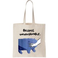 Become Ungovernable Funny Baby Hippo Moo Deng Funny Saying Bag