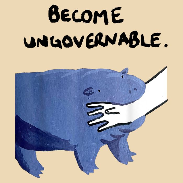 Become Ungovernable Funny Baby Hippo Moo Deng Funny Saying Bag