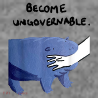 Become Ungovernable Funny Baby Hippo Moo Deng Funny Saying Sustainable Beanie