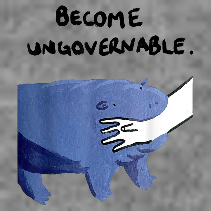 Become Ungovernable Funny Baby Hippo Moo Deng Funny Saying Tall Sweatshirt