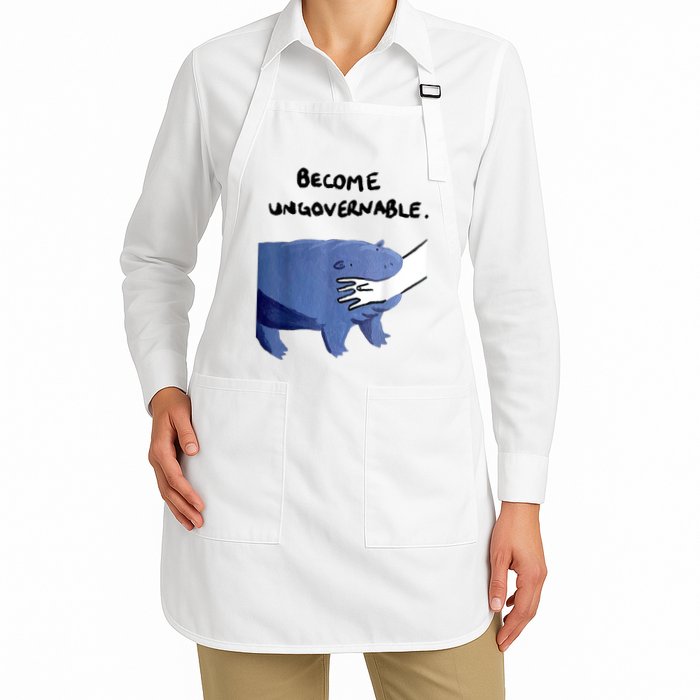 Become Ungovernable Funny Baby Hippo Moo Deng Funny Saying Apron