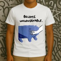 Become Ungovernable Funny Baby Hippo Moo Deng Funny Saying T-Shirt