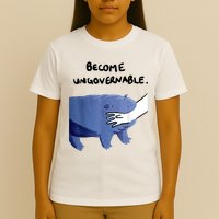 Become Ungovernable Funny Baby Hippo Moo Deng Funny Saying T-Shirt