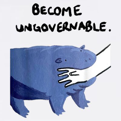 Become Ungovernable Funny Baby Hippo Moo Deng Funny Saying T-Shirt