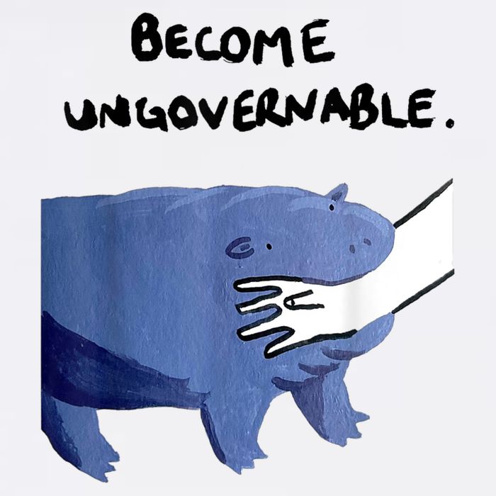 Become Ungovernable Funny Baby Hippo Moo Deng Funny Saying Sustainable Bucket Hat