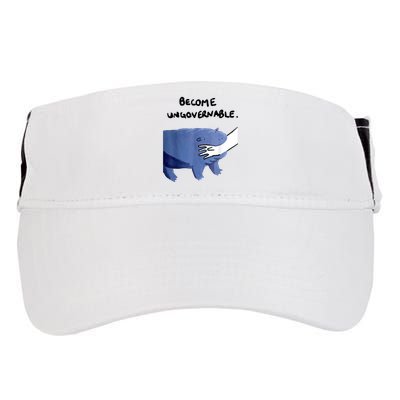 Become Ungovernable Funny Baby Hippo Moo Deng Funny Saying Adult Drive Performance Visor