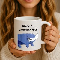 Become Ungovernable Funny Baby Hippo Moo Deng Funny Saying Mug