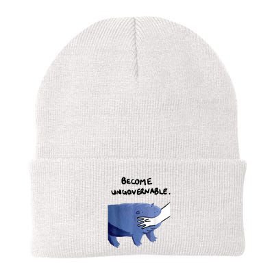 Become Ungovernable Funny Baby Hippo Moo Deng Funny Saying Beanie