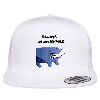 Become Ungovernable Funny Baby Hippo Moo Deng Funny Saying Flatbill Hat