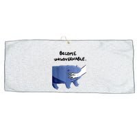 Become Ungovernable Funny Baby Hippo Moo Deng Funny Saying Large Microfiber Waffle Golf Towel