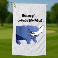 Become Ungovernable Funny Baby Hippo Moo Deng Funny Saying Golf Towel