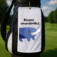 Become Ungovernable Funny Baby Hippo Moo Deng Funny Saying Golf Towel