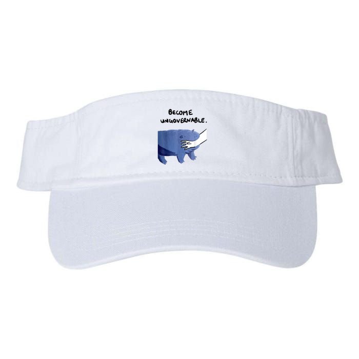 Become Ungovernable Funny Baby Hippo Moo Deng Funny Saying Visor