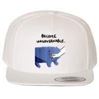 Become Ungovernable Funny Baby Hippo Moo Deng Funny Saying Wool Snapback Cap