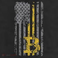 Bitcoin Usa Flag Distressed Digital Currency Lover Cool Comfort Performance Bucket Hat