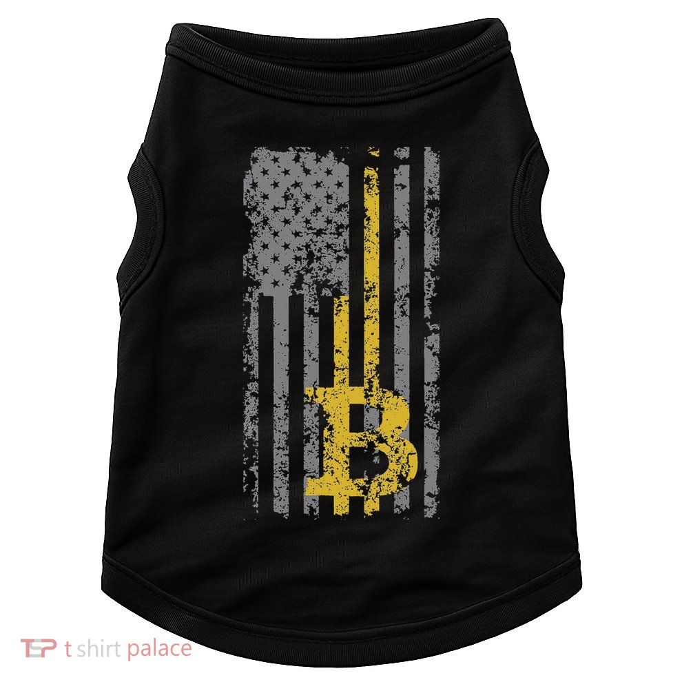 Bitcoin Usa Flag Distressed Digital Currency Lover Doggie Tank